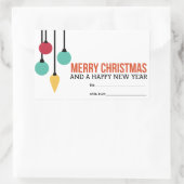 Weihnachtsschmuck Rechteckiger Aufkleber (Tasche)
