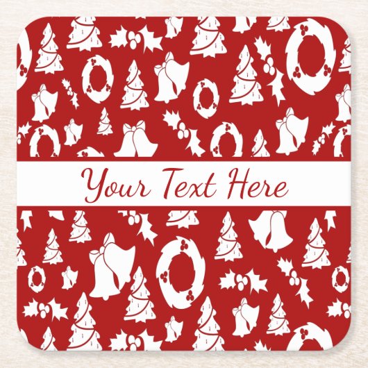 Weihnachtsschmuck Rechteckiger Pappuntersetzer (Vorderseite)