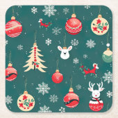 Weihnachtsschmuck Rechteckiger Pappuntersetzer (Vorderseite)