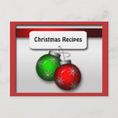 Weihnachtsschmuck Recipe Karten (Vorderseite)
