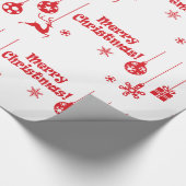 Weihnachtsschmuck Rentier Schneeflocke Geschenkpapier (Ecke)