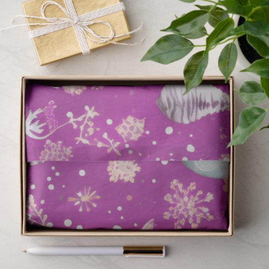 Weihnachtsschmuck Rentier Schneeflocken Weihnachte Seidenpapier (Geschenk)