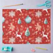 Weihnachtsschmuck Rentier Schneeflocken Weihnachte Seidenpapier (Basteln)