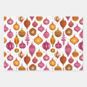 Weihnachtsschmuck Retro Geschenkpapier Set (Vorderseite)