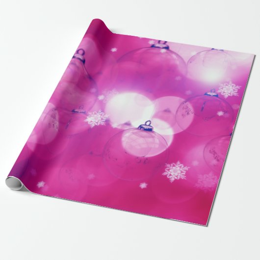 Weihnachtsschmuck Rosa Geschenkpapier (Ungerollt)