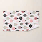 Weihnachtsschmuck Rosa und Grün Weiß Hintergrund Badhandtuch Set (Handtuch)