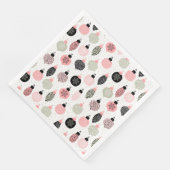 Weihnachtsschmuck Rosa und Grün Weiß Hintergrund Serviette (Ecke)