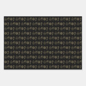 Weihnachtsschmuck Rot dunkelgrün Schwarz niedlich Geschenkpapier Set (Vorderseite 3)