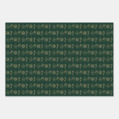 Weihnachtsschmuck Rot dunkelgrün Schwarz niedlich Geschenkpapier Set (Vorderseite 2)