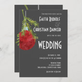 Weihnachtsschmuck Rot, Moderne Hochzeit Ankündigung (Vorne/Hinten)