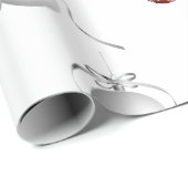 Weihnachtsschmuck Rot und Silber Geschenkpapier (Rolleneckpunkt)