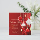 Weihnachtsschmuck , Roter Baum Weihnachten Einladung (Stehend Vorderseite)