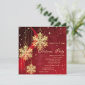Weihnachtsschmuck ,Rotes Weihnachtsfest-Party Einladung (Stehend Vorderseite)