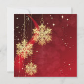 Weihnachtsschmuck ,Rotes Weihnachtsfest-Party Einladung (Rückseite)