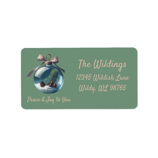Weihnachtsschmuck Rücksendeadresse Etikett Adressaufkleber (Vorne)