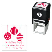 Weihnachtsschmuck-Rücksendeadresse Permastempel (Beispiel)