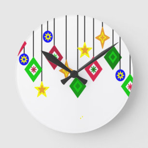 Weihnachtsschmuck runde wanduhr