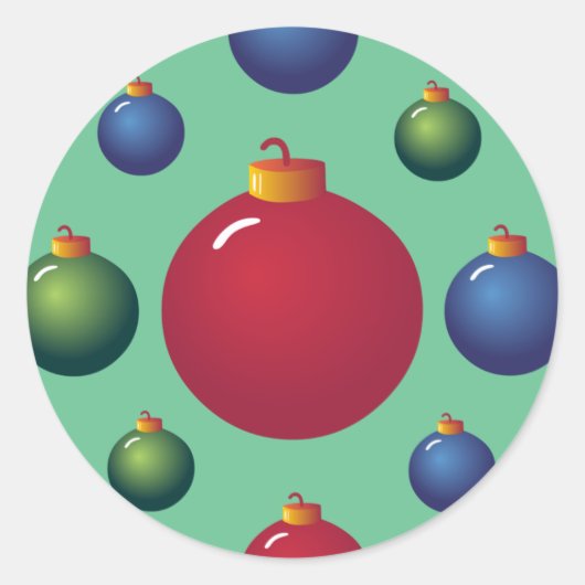 Weihnachtsschmuck Runder Aufkleber (Vorderseite)