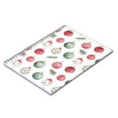 Weihnachtsschmuck rustikale Aquarell Notizblock (Linke Seite)