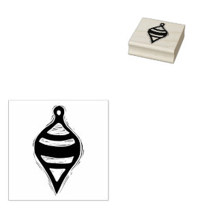 Weihnachtsschmuck Rustikale Linocut Stil Gummistempel
