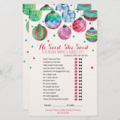 Weihnachtsschmuck sagte er sagte, sie sagte Spiel (Vorne/Hinten)