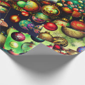 Weihnachtsschmuck Sampler Geschenkpapier (Ecke)