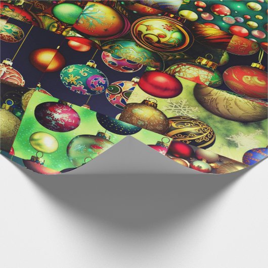 Weihnachtsschmuck Sampler Geschenkpapier (Ecke)