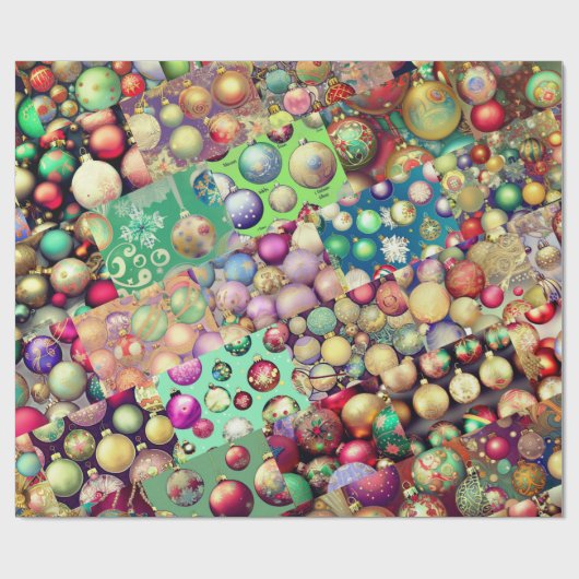 Weihnachtsschmuck Sampler Geschenkpapier (Flach)