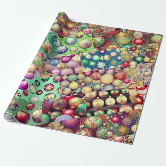 Weihnachtsschmuck Sampler Geschenkpapier (Ungerollt)