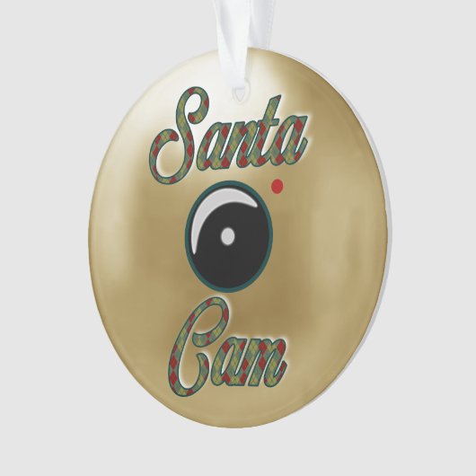 Weihnachtsschmuck/Santa Camera Gold Ornament (Vorderseite)