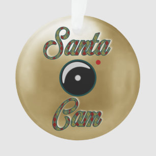 Weihnachtsschmuck/Santa Camera Gold Ornament