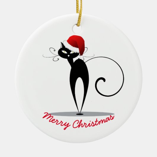 Weihnachtsschmuck - Santa Cat (Vorne)