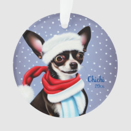 Weihnachtsschmuck Santa Chihuahua Ornament