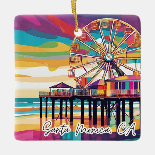 Weihnachtsschmuck Santa Monica, CA (Vorderseite)