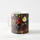 Weihnachtsschmuck & Schneeflocken Kaffeetasse (Vorderseite Links)
