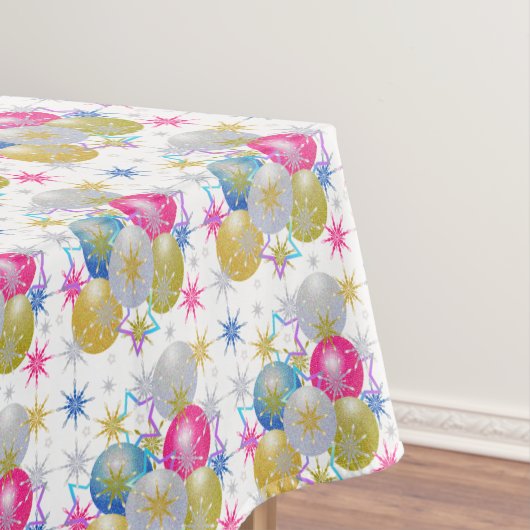 Weihnachtsschmuck & Schneeflocken Tischdecke (Beispiel)