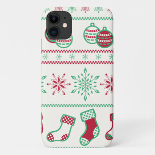 Weihnachtsschmuck, Schneeflocken und Strümpfe Case-Mate iPhone Hülle