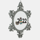 Weihnachtsschmuck Schneeflocken Zinn-Ornament (Links)