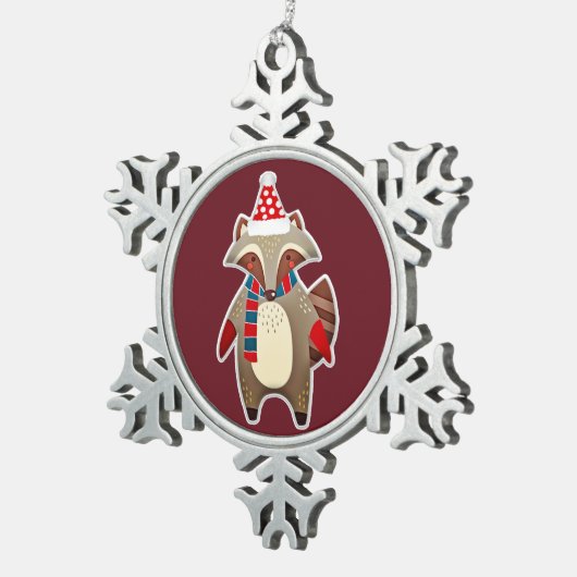 Weihnachtsschmuck Schneeflocken Zinn-Ornament (Rechts)