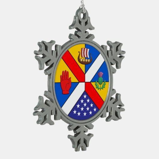 Weihnachtsschmuck Schneeflocken Zinn-Ornament (Links)