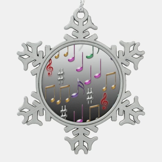 Weihnachtsschmuck Schneeflocken Zinn-Ornament (Vorderseite)