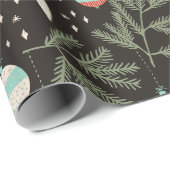 Weihnachtsschmuck Schwarz Gemustert Geschenkpapier (Rolleneckpunkt)