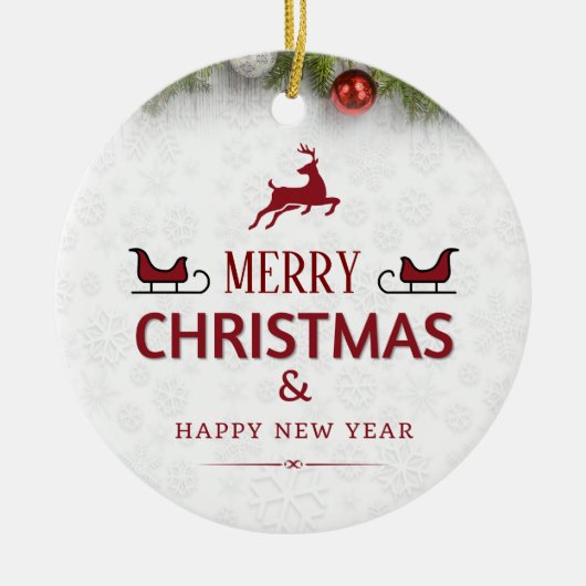 Weihnachtsschmuck-Set Keramik Ornament (Vorne)