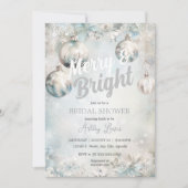 Weihnachtsschmuck Silberschmuck Brautparty Einladung (Vorderseite)