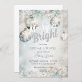 Weihnachtsschmuck Silberschmuck Brautparty Einladung (Vorne/Hinten)