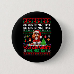 Weihnachtsschmuck sind Geschichte Cavalier King Ch Button