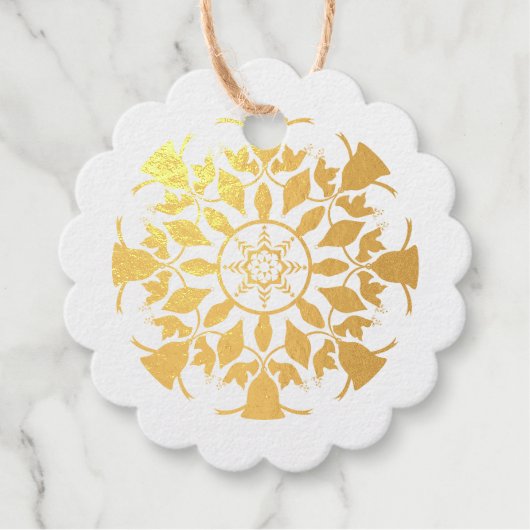 Weihnachtsschmuck Snowflake Mandala Geschenkanhänger (Vorderseite)