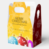 Weihnachtsschmuck Snowflakes Rot & Gold Geschenkschachtel (Geöffnet)