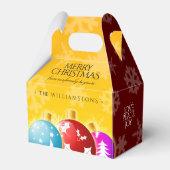 Weihnachtsschmuck Snowflakes Rot & Gold Geschenkschachtel (Vorderseite)