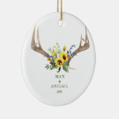 Weihnachtsschmuck Sonnenblumen Antlers Couple Name (Rechts)